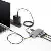 StarTech.com Adaptador multiporta USB-C para três monitores, HDMI e DisplayPort duplo 4K 60Hz + 4K 30Hz, hub USB de 3 portas 10Gbps, 100W PD Pass-Through, GbE, dock de viagem, Windows e ChromeOS