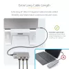 StarTech.com Adaptador multiporta USB-C para três monitores, HDMI e DisplayPort duplo 4K 60Hz + 4K 30Hz, hub USB de 3 portas 10Gbps, 100W PD Pass-Through, GbE, dock de viagem, Windows e ChromeOS