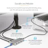 StarTech.com Adaptador multiporta USB-C para três monitores, HDMI e DisplayPort duplo 4K 60Hz + 4K 30Hz, hub USB de 3 portas 10Gbps, 100W PD Pass-Through, GbE, dock de viagem, Windows e ChromeOS