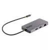 StarTech.com Adaptador multiporta USB-C, vídeo HDMI duplo, 4K 60Hz, hub USB-A de 2 portas 5 Gbit/s, 100 W Power Delivery Pass-Through/GbE/SD/MicroSD, cabo de 30 cm, dock de viagem, dock para portátil