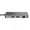 StarTech.com Adaptador multiporta USB-C, vídeo HDMI duplo, 4K 60Hz, hub USB-A de 2 portas 5 Gbit/s, 100 W Power Delivery Pass-Through/GbE/SD/MicroSD, cabo de 30 cm, dock de viagem, dock para portátil