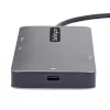 StarTech.com Adaptador multiporta USB-C, vídeo HDMI duplo, 4K 60Hz, hub USB-A de 2 portas 5 Gbit/s, 100 W Power Delivery Pass-Through/GbE/SD/MicroSD, cabo de 30 cm, dock de viagem, dock para portátil