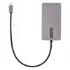 StarTech.com Adaptador multiporta USB-C, vídeo HDMI duplo, 4K 60Hz, hub USB-A de 2 portas 5 Gbit/s, 100 W Power Delivery Pass-Through/GbE/SD/MicroSD, cabo de 30 cm, dock de viagem, dock para portátil