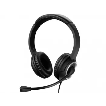 Sandberg Headset MiniJack Chat, com fios, chamadas/música, 20 - 20000 Hz, 180 g, headset, preto