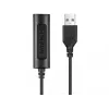 Sandberg Headset 2in1 Office Jack+USB, com fios, escritório/call center, 20 - 20000 Hz, 110 g, auscultadores, preto