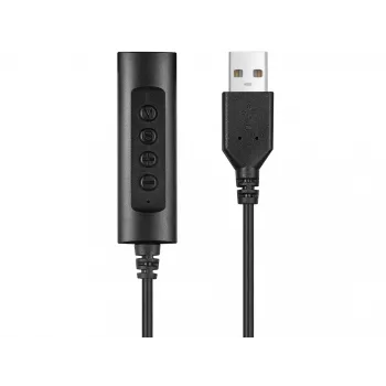 Sandberg Headset 2in1 Office Jack+USB, com fios, escritório/call center, 20 - 20000 Hz, 110 g, auscultadores, preto