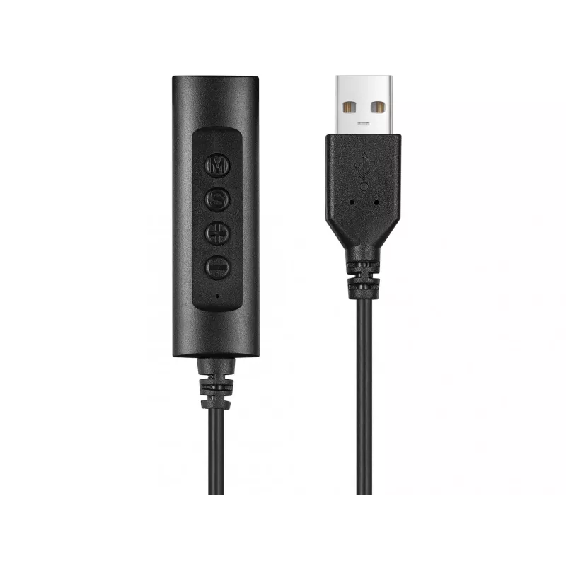 Sandberg Headset 2in1 Office Jack+USB, com fios, escritório/call center, 20 - 20000 Hz, 110 g, auscultadores, preto