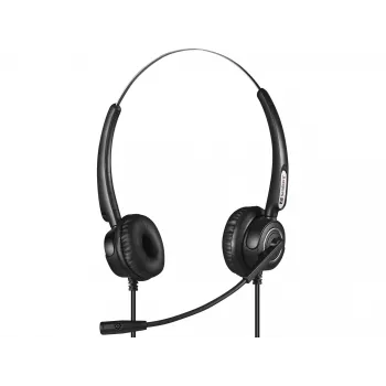 Sandberg Headset USB+RJ9/11 Pro Stereo, com fios, escritório/call center, 20 - 7000 Hz, headset, preto