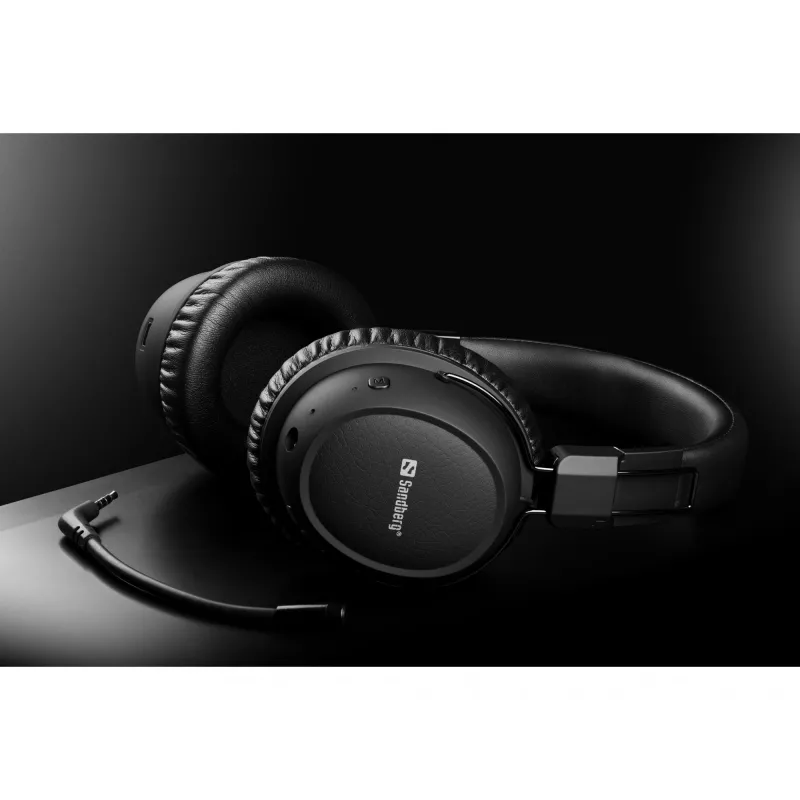 Sandberg Headset sem fios ANC FlexMic, sem fios, gaming, 20 - 20000 Hz, 211 g, headset, preto