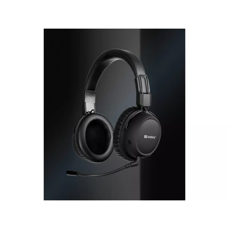 Sandberg Headset sem fios ANC FlexMic, sem fios, gaming, 20 - 20000 Hz, 211 g, headset, preto