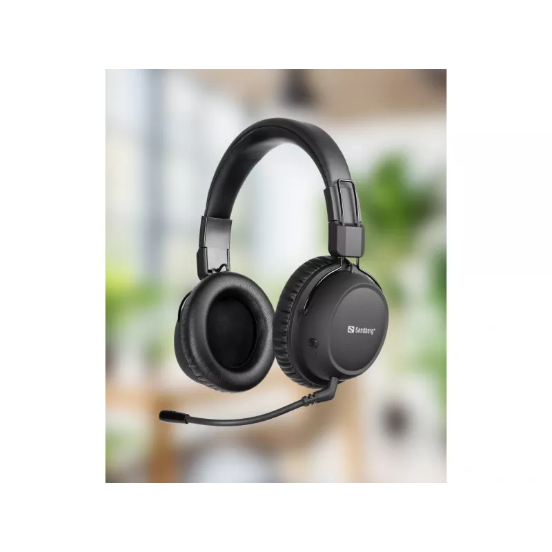 Sandberg Headset sem fios ANC FlexMic, sem fios, gaming, 20 - 20000 Hz, 211 g, headset, preto