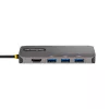 StarTech.com Adaptador multiporta USB-C, vídeo HDMI 4K 60Hz, hub USB de 3 portas 5Gbps, 100W Power Delivery Pass-Through, GbE, cabo de 30 cm, mini dock de viagem, dock para portátil