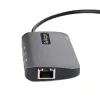 StarTech.com Adaptador multiporta USB-C, vídeo HDMI 4K 60Hz, hub USB de 3 portas 5Gbps, 100W Power Delivery Pass-Through, GbE, cabo de 30 cm, mini dock de viagem, dock para portátil