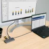 StarTech.com Adaptador multiporta USB-C, vídeo HDMI 4K 60Hz, hub USB de 3 portas 5Gbps, 100W Power Delivery Pass-Through, GbE, cabo de 30 cm, mini dock de viagem, dock para portátil