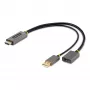 StarTech.com Cabo adaptador HDMI para DisplayPort de 30cm, conversor ativo 4K 60Hz HDMI 2.0 para DP 1.2, HDR, alimentação por bus USB, fonte HDMI para monitor DisplayPort para portáteis/PCs