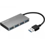 Sandberg Hub de bolso USB 3.0 4 portas, USB 3.2 Gen 1 (3.1 Gen 1) Type-A, USB 3.2 Gen 1 (3.1 Gen 1) Type-A, 5000 Mbit/s, branco, alumínio, RoHS