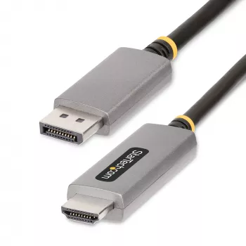 StarTech.com Cabo adaptador DisplayPort para HDMI de 2 m, 8K 60Hz, 4K 144Hz, HDR10, conversor de vídeo ativo DP 1.4 para HDMI 2.1, desktop DisplayPort para monitor HDMI, M/M - cabo DisplayPort para HDMI