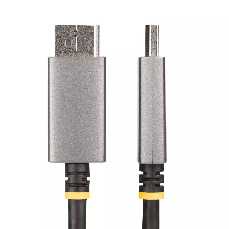 StarTech.com Cabo adaptador DisplayPort para HDMI de 2 m, 8K 60Hz, 4K 144Hz, HDR10, conversor de vídeo ativo DP 1.4 para HDMI 2.1, desktop DisplayPort para monitor HDMI, M/M - cabo DisplayPort para HDMI