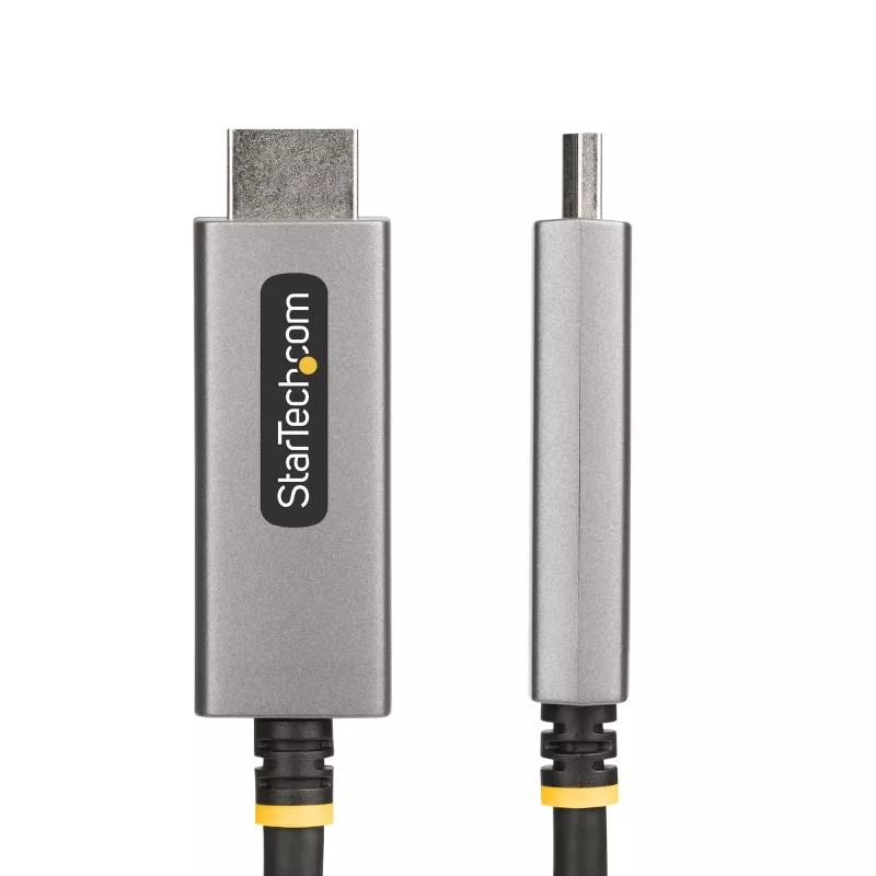 StarTech.com Cabo adaptador DisplayPort para HDMI de 2 m, 8K 60Hz, 4K 144Hz, HDR10, conversor de vídeo ativo DP 1.4 para HDMI 2.1, desktop DisplayPort para monitor HDMI, M/M - cabo DisplayPort para HDMI