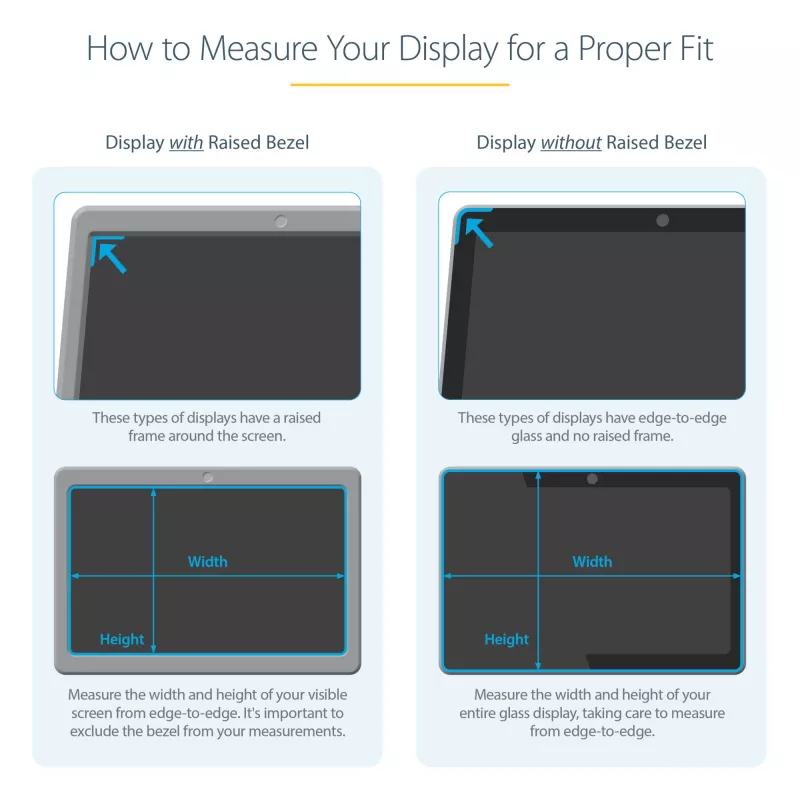 StarTech.com Filtro de privacidade para portátil 33,8 cm (13,3 polegadas) – proteção de ecrã antirreflexo para ecrãs widescreen (16:9) – película de proteção de ecrã para portátil com redução de 51% de luz azul – lado mate/brilhante reversível