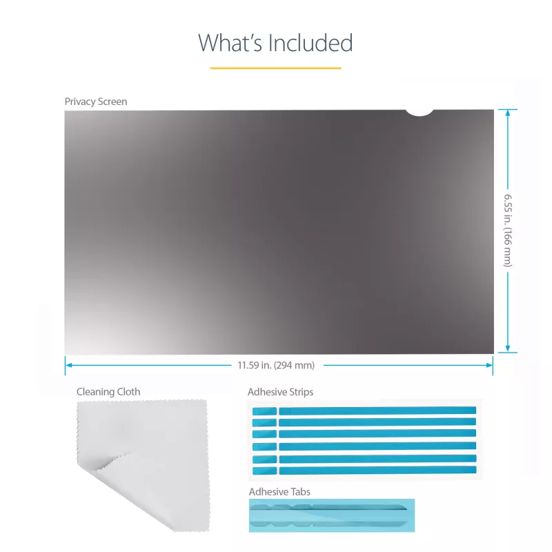 StarTech.com Filtro de privacidade para portátil 33,8 cm (13,3 polegadas) – proteção de ecrã antirreflexo para ecrãs widescreen (16:9) – película de proteção de ecrã para portátil com redução de 51% de luz azul – lado mate/brilhante reversível