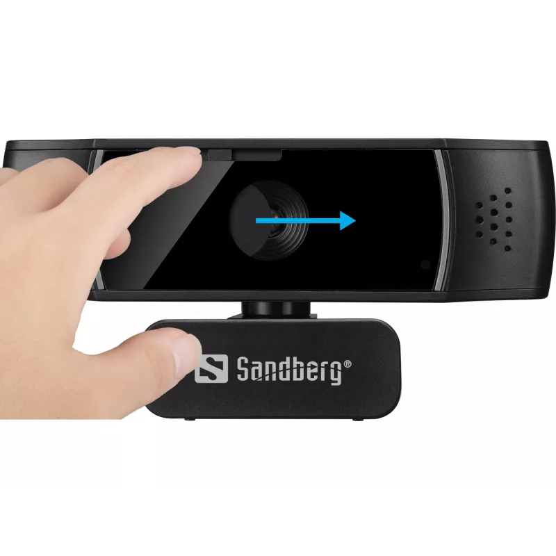 Sandberg Webcam USB Autofocus DualMic, 2,07 MP, 1920 x 1080 píxeis, Full HD, 30 fps, 70°, 70°