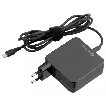 Sandberg Carregador USB-C AC PD65W EU 2M, interior, AC, 20 V, 1 m, preto