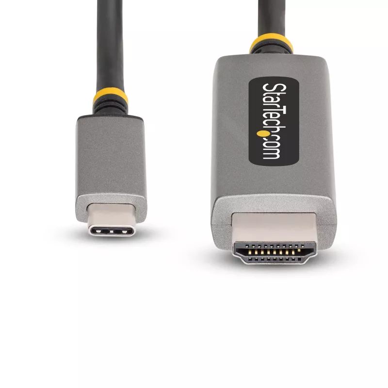 StarTech.com Cabo adaptador USB-C para HDMI de 6ft (2m), 8K 60Hz, 4K 144Hz, HDR10, cabo conversor de vídeo USB Type-C para HDMI 2.1, compatível com USB-C DP Alt Mode/USB4/Thunderbolt 3/4 – portátil USB-C para monitor HDMI
