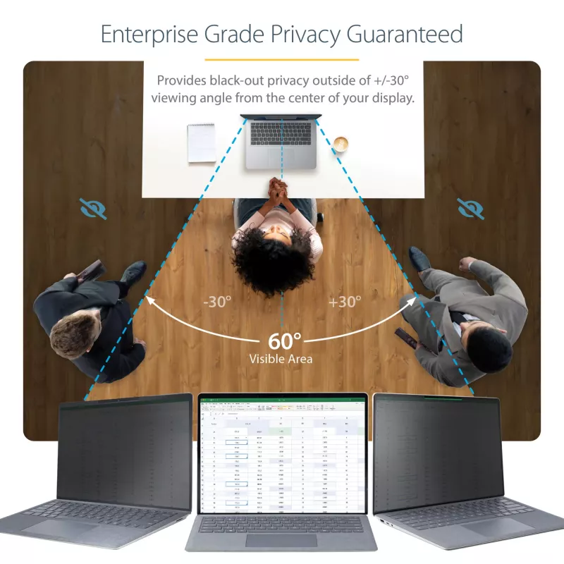 StarTech.com Película de privacidade para Surface Laptop / Surface Book 13,5 polegadas, filtro de privacidade antirreflexo com redução de 51% de luz azul, proteção de ecrã com ângulo de visão ±30°, superfície mate