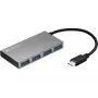 Sandberg 136-20 hub de bolso de USB-C para 4x USB 3.0, alumínio, cinzento