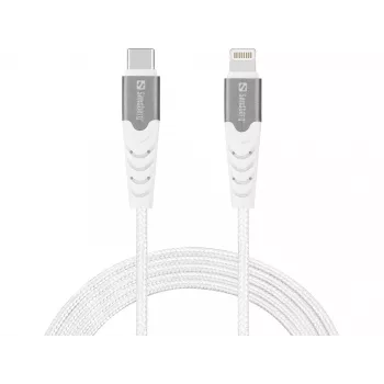 Sandberg USB-C PD para Lightning MFI 1M PRO, 1 m, Lightning, USB C, macho, macho, branco
