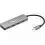 Sandberg 136-41 hub de USB-C para 4x USB-C, USB-C 3.1, 10 Gbit/s, alumínio, cabo de 0,15 m