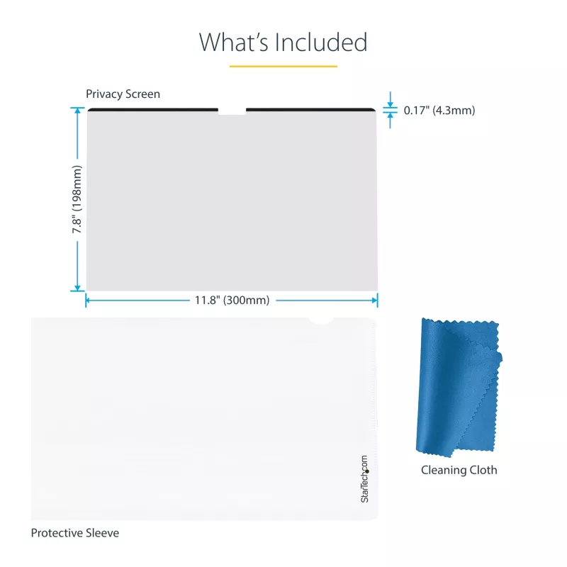 Película de proteção de ecrã StarTech.com para portátil MacBook Air M2/M3 de 13 polegadas, filtro de privacidade removível e reversível antirreflexo, proteção magnética para ecrã de portátil com redução de 51% de luz azul