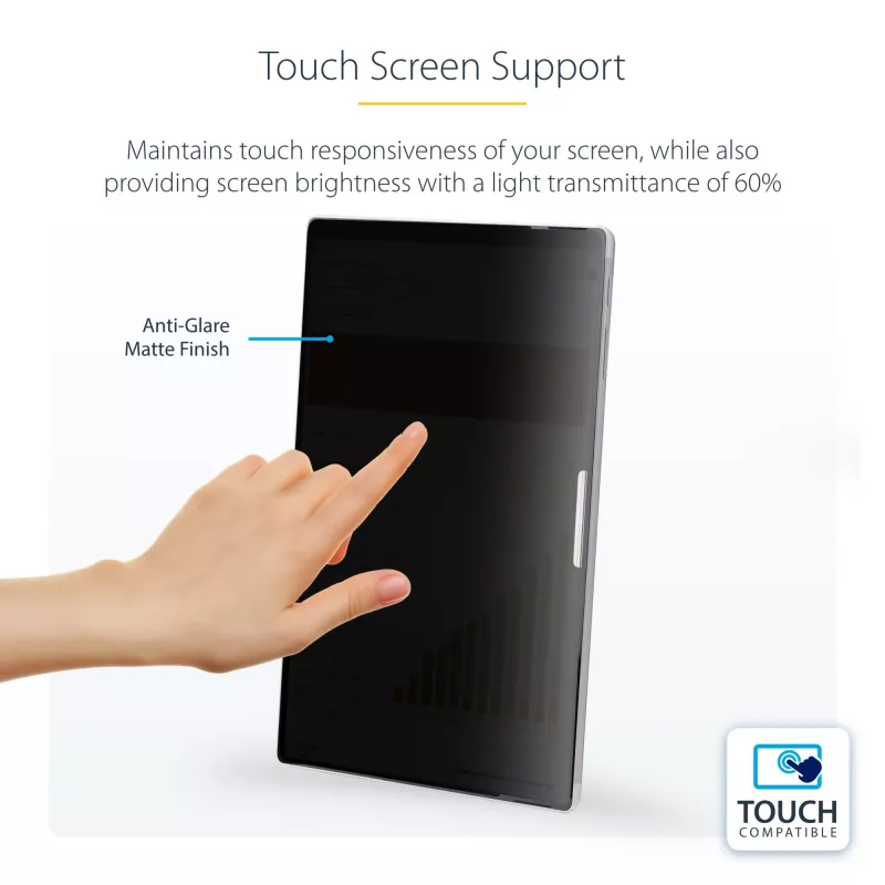 Filtro de privacidade de 4 vias StarTech.com para portátil Surface Pro 8/9/X de 13 polegadas, horizontal/vertical, compatível com toque, ângulo de visão de +/- 30°, bloqueia até 51% de luz azul, antirreflexo