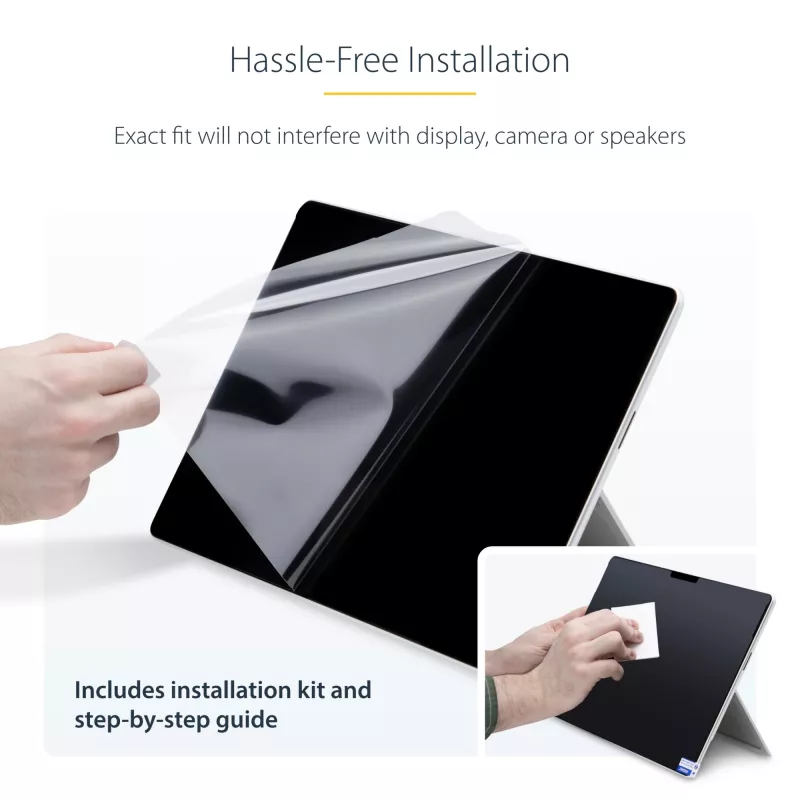 Filtro de privacidade de 4 vias StarTech.com para portátil Surface Pro 8/9/X de 13 polegadas, horizontal/vertical, compatível com toque, ângulo de visão de +/- 30°, bloqueia até 51% de luz azul, antirreflexo