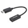 Cabo adaptador Manhattan DisplayPort 1.1 para HDMI, 1080p@60Hz, macho para fêmea, preto, cabo 15cm, DP com bloqueio, não bidirecional, três anos de garantia, equivalente a DP2HDMI