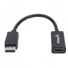 Cabo adaptador Manhattan DisplayPort 1.1 para HDMI, 1080p@60Hz, macho para fêmea, preto, cabo 15cm, DP com bloqueio, não bidirecional, três anos de garantia, equivalente a DP2HDMI