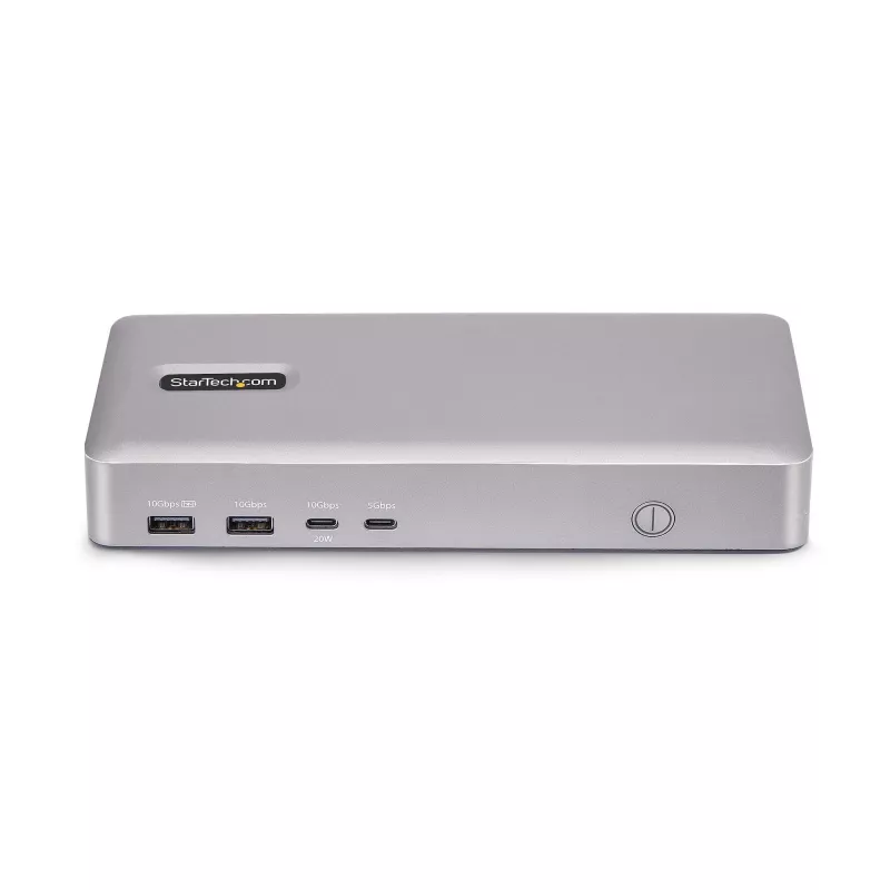 Docking station StarTech.com USB4 para dois monitores, HDMI duplo 4K 120Hz ou único 8K 60Hz, carregamento de portátil 100W, 2,5GbE, dock USB-C multi-monitor, sem drivers
