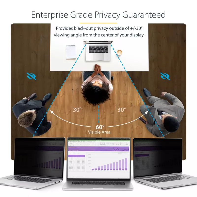 Película de privacidade StarTech.com para MacBook Air de 15 polegadas 2023, removível e reversível, filtro de privacidade antirreflexo, proteção magnética para ecrã de portátil com redução de 51% de luz azul