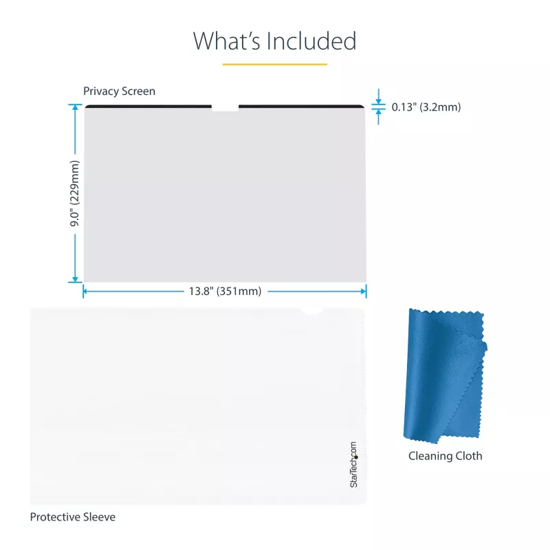 Filtro de privacidade StarTech.com para portátil MacBook Pro 21/23 de 16 polegadas, filtro de privacidade antirreflexo removível e reversível, proteção magnética para ecrã de portátil com redução de 51% de luz azul