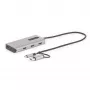 Adaptador multiportas StarTech.com USB-C com dongle USB-C para USB-A acoplado, HDMI duplo (4K30Hz/1080p60Hz), 3x USB-A 5Gbps, mini dock de viagem, docking station para portátil, cabo de 1,3ft/40cm
