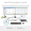 Adaptador multiportas StarTech.com USB-C com dongle USB-C para USB-A acoplado, HDMI duplo (4K30Hz/1080p60Hz), 3x USB-A 5Gbps, mini dock de viagem, docking station para portátil, cabo de 1,3ft/40cm