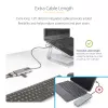 Adaptador multiportas StarTech.com USB-C com dongle USB-C para USB-A acoplado, HDMI duplo (4K30Hz/1080p60Hz), 3x USB-A 5Gbps, mini dock de viagem, docking station para portátil, cabo de 1,3ft/40cm