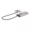 Adaptador multiportas StarTech.com USB-C com dongle USB-C para USB-A acoplado, HDMI duplo (4K30Hz/1080p60Hz), 3x USB-A 5Gbps, mini dock de viagem, docking station para portátil, cabo de 1,3ft/40cm