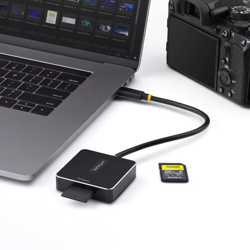 Leitor de cartões StarTech.com 1B-USB-C-SDE-ADAPTER USB 3.2 Gen 2 (3.1 Gen 2) Type-C preto