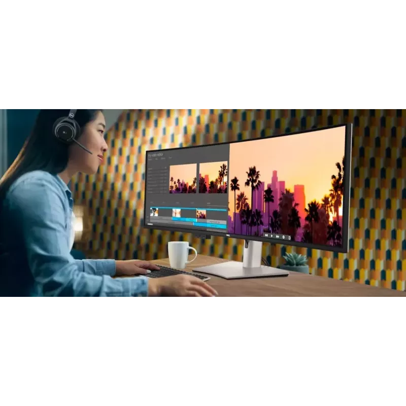 Monitor DELL UltraSharp U4924DW 124,5 cm (49 polegadas) 5120 x 1440 píxeis 5K Ultra HD LCD preto, prateado
