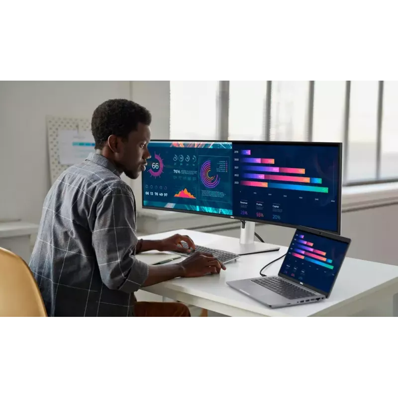 Monitor DELL UltraSharp U4924DW 124,5 cm (49 polegadas) 5120 x 1440 píxeis 5K Ultra HD LCD preto, prateado