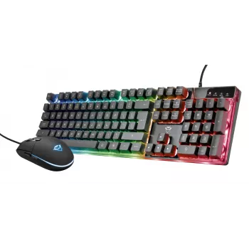 Teclado e rato Trust GXT 838 Azor incluídos gaming USB preto