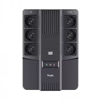 Fonte de alimentação ininterrupta (UPS) Trust Maxxon 0,8 kVA 6 saídas AC