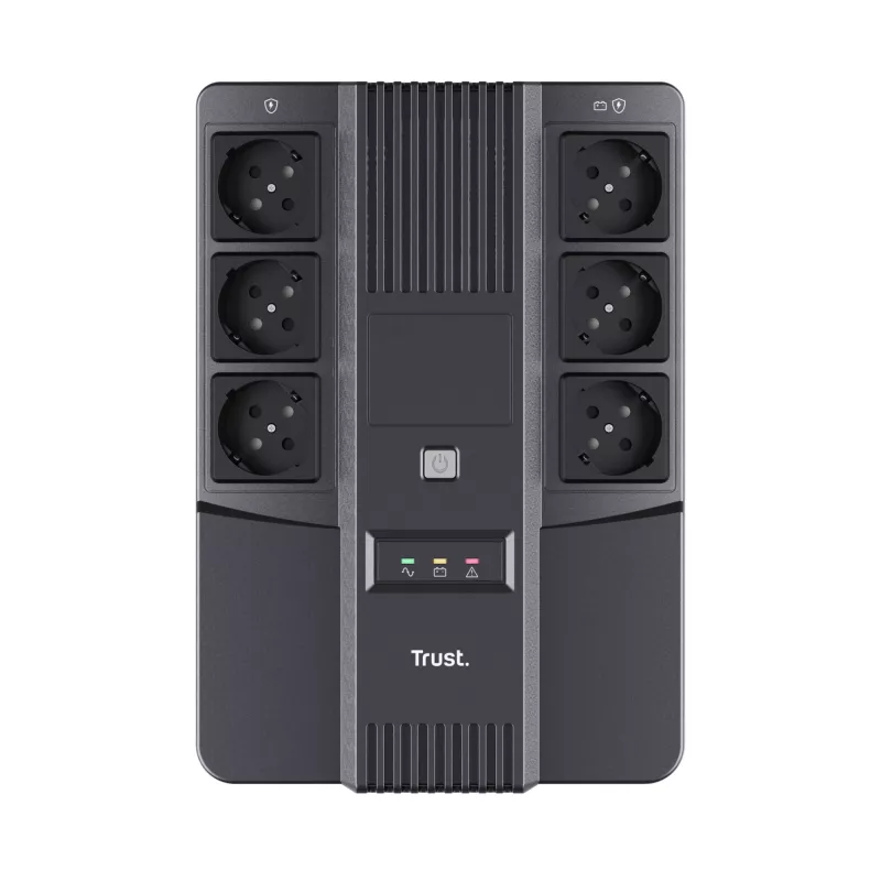 Trust Maxxon 23326 UPS 800 VA, 6 saídas AC, onda sinusoidal simulada